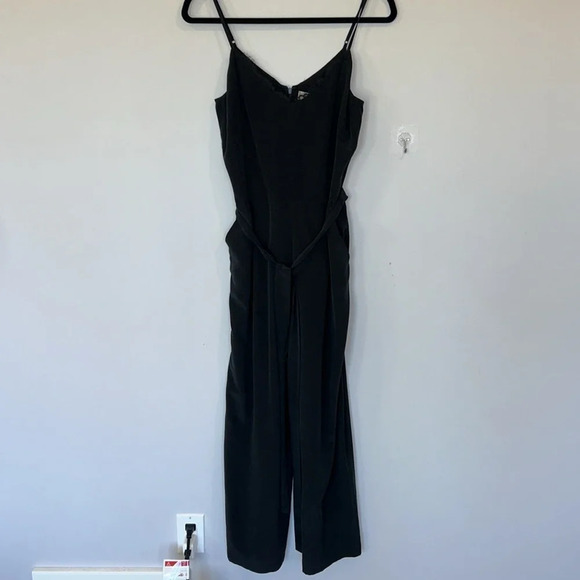 L'AGENCE DIA CAMISOLE Belted JUMPSUIT in Black - Picture 10 of 14